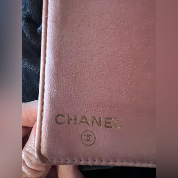 Chanel CC pink pebbled leather long kiss lock wallet - Picture 7 of 10